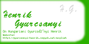 henrik gyurcsanyi business card